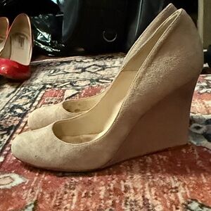 LK Bennett Women's Beige Suede Heels